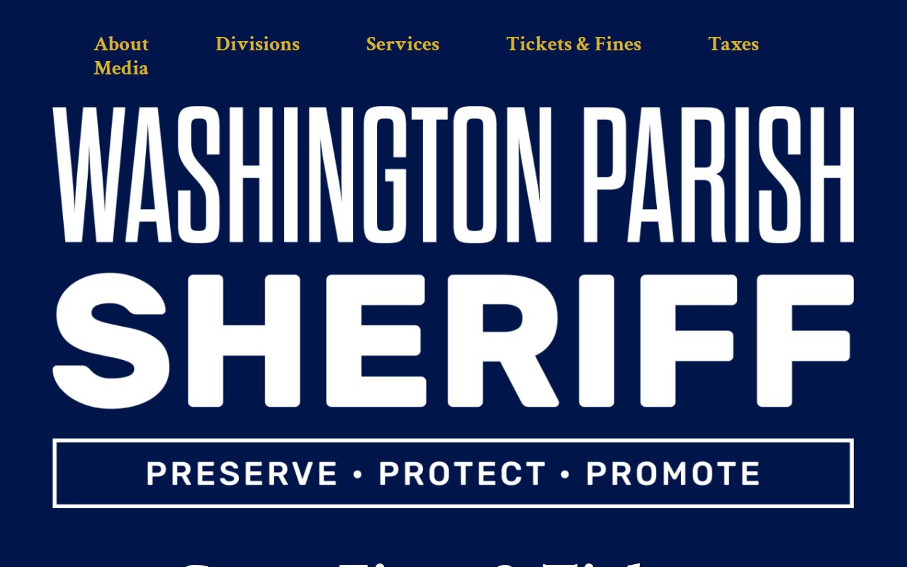 Washington Parish traffic warrant research showing the official fine and ticket payment warning