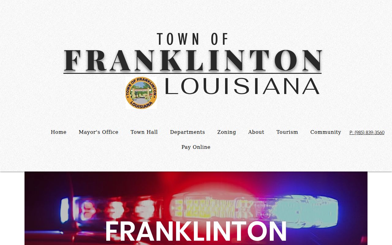 Franklinton warrant records research showing the police department contact block