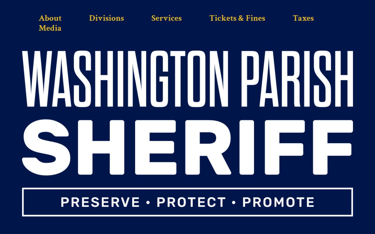 Washington Parish outstanding warrants research showing the Sheriff's Office crime tip form fields